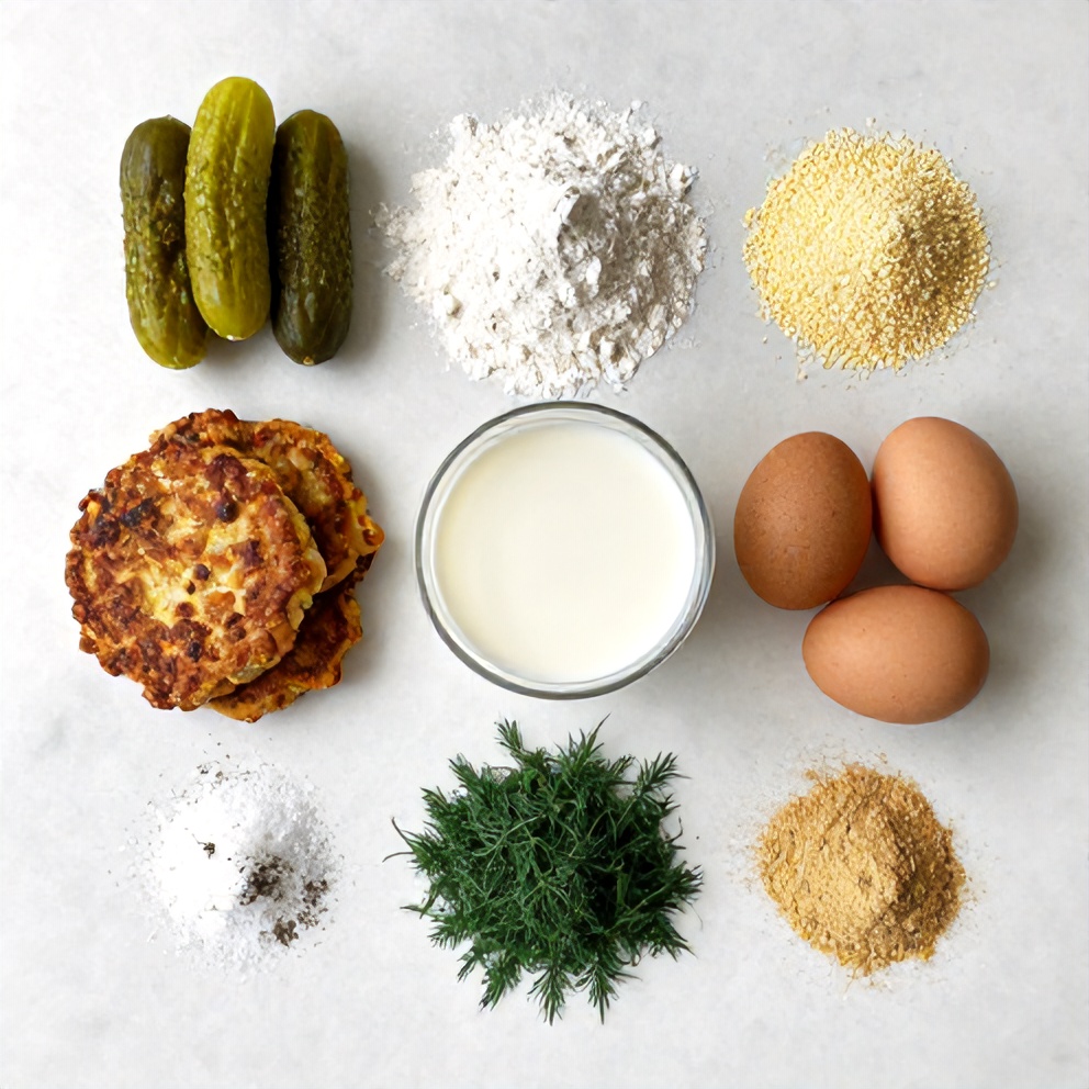 Ingredients for Crispy Dill Pickle Fritters