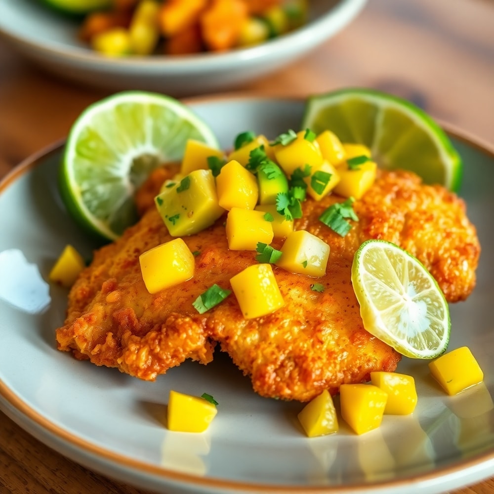 Honey Lime Chicken with Mango Salsa