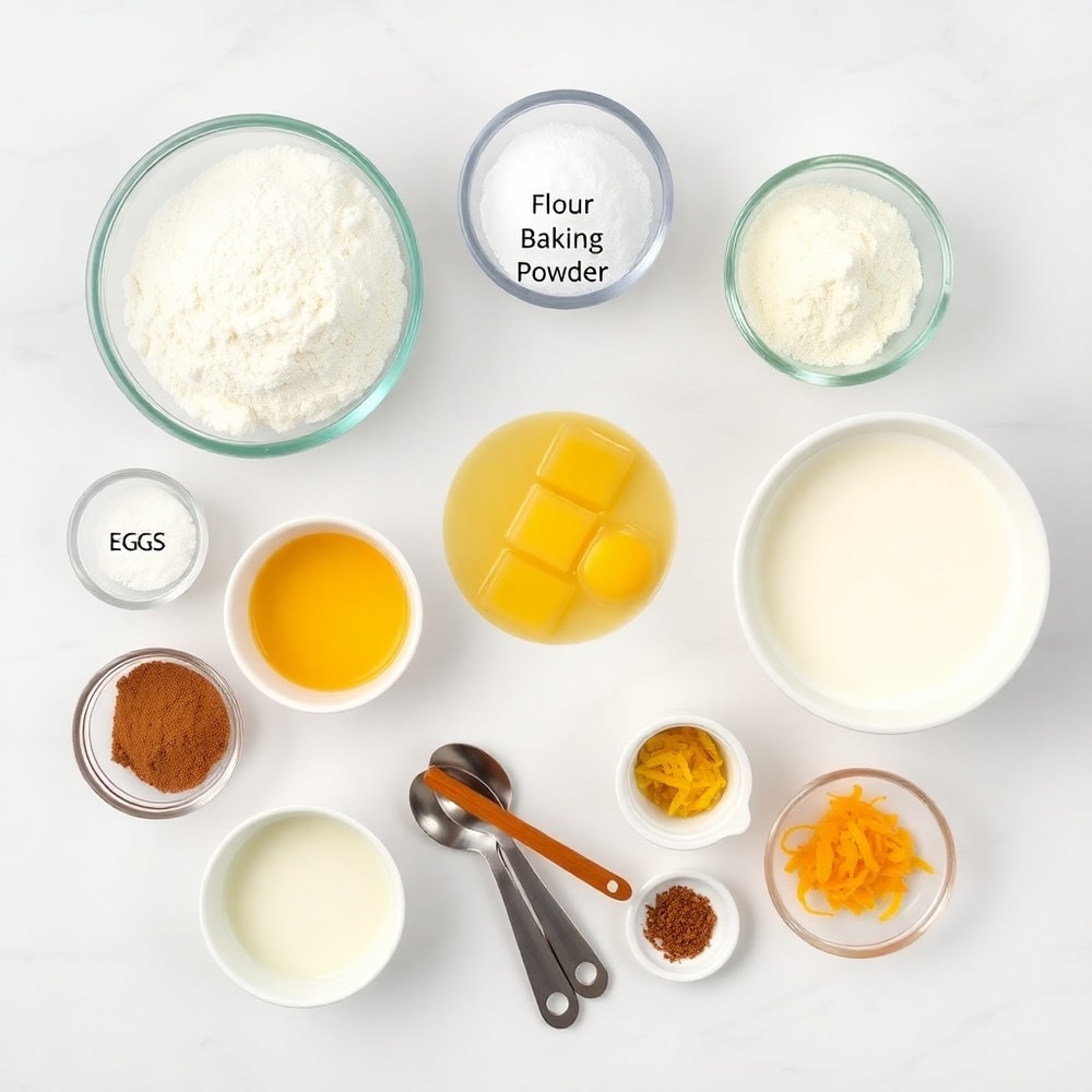 Raw ingredients for Lion Pancakes