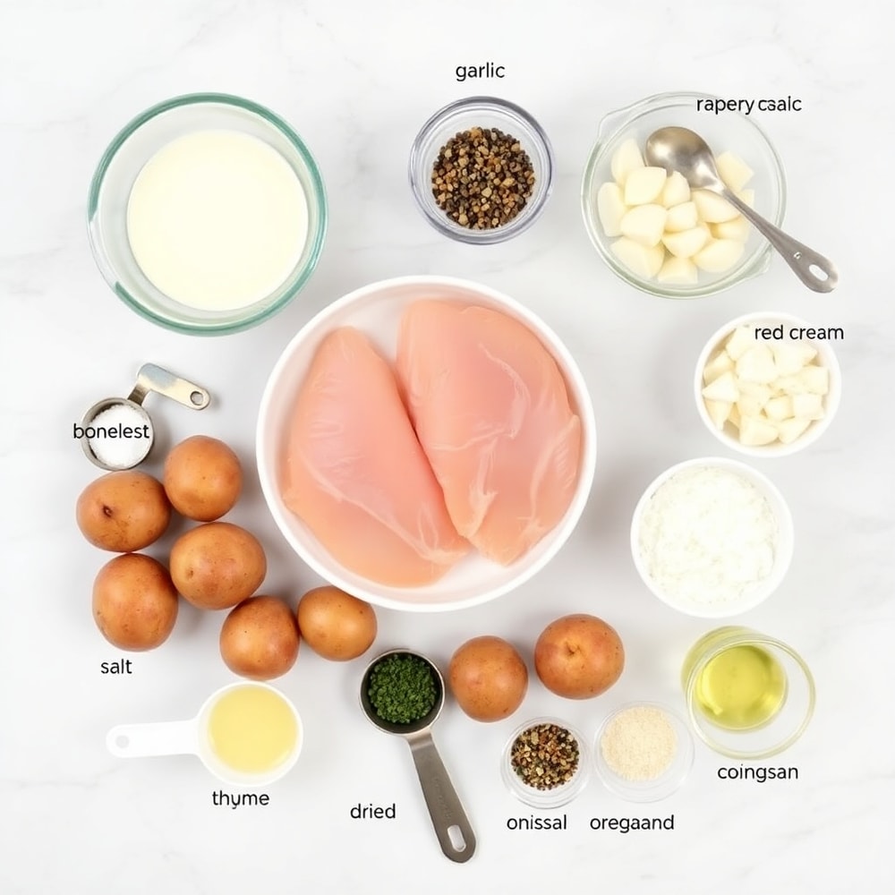 Crockpot Garlic Parmesan Chicken And Potatoes Ingredients
