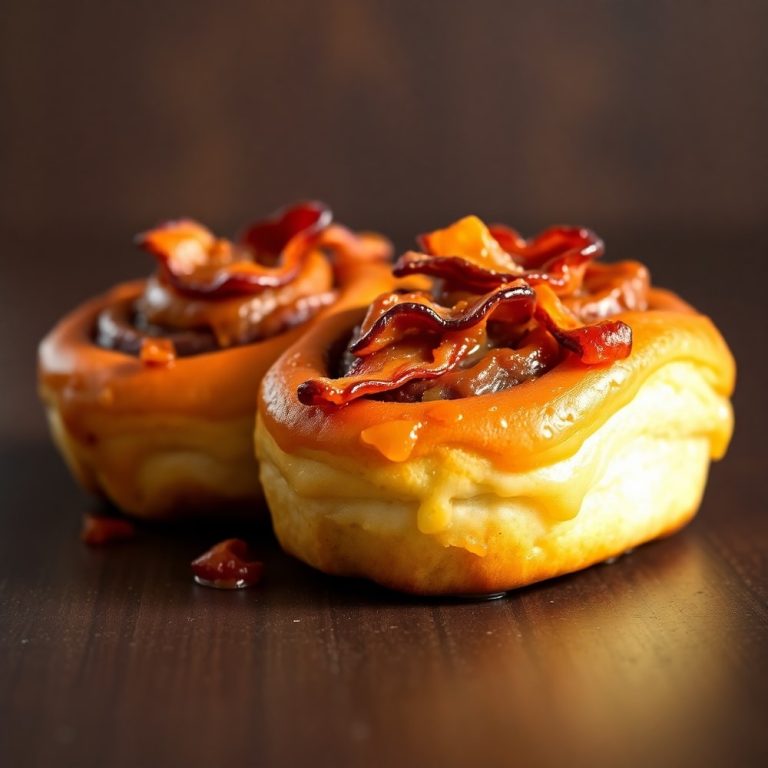 Easy Bourbon Maple Bacon Cinnamon Rolls