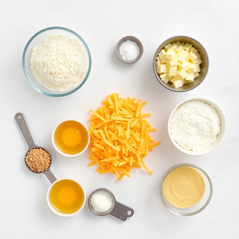 Protein biscuit ingredients laid out