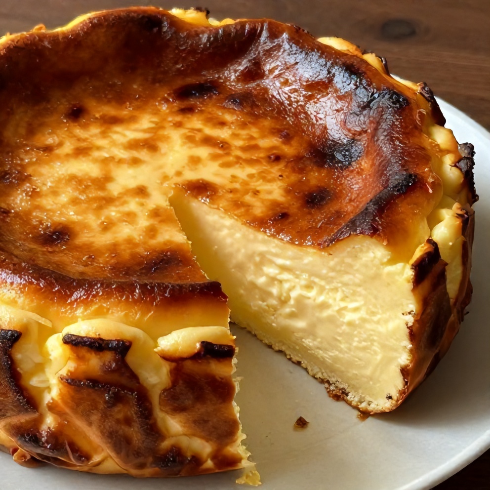 Easy Burnt Basque Cheesecake