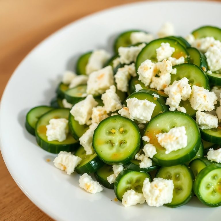 Easy Classic Cucumber Feta Salad