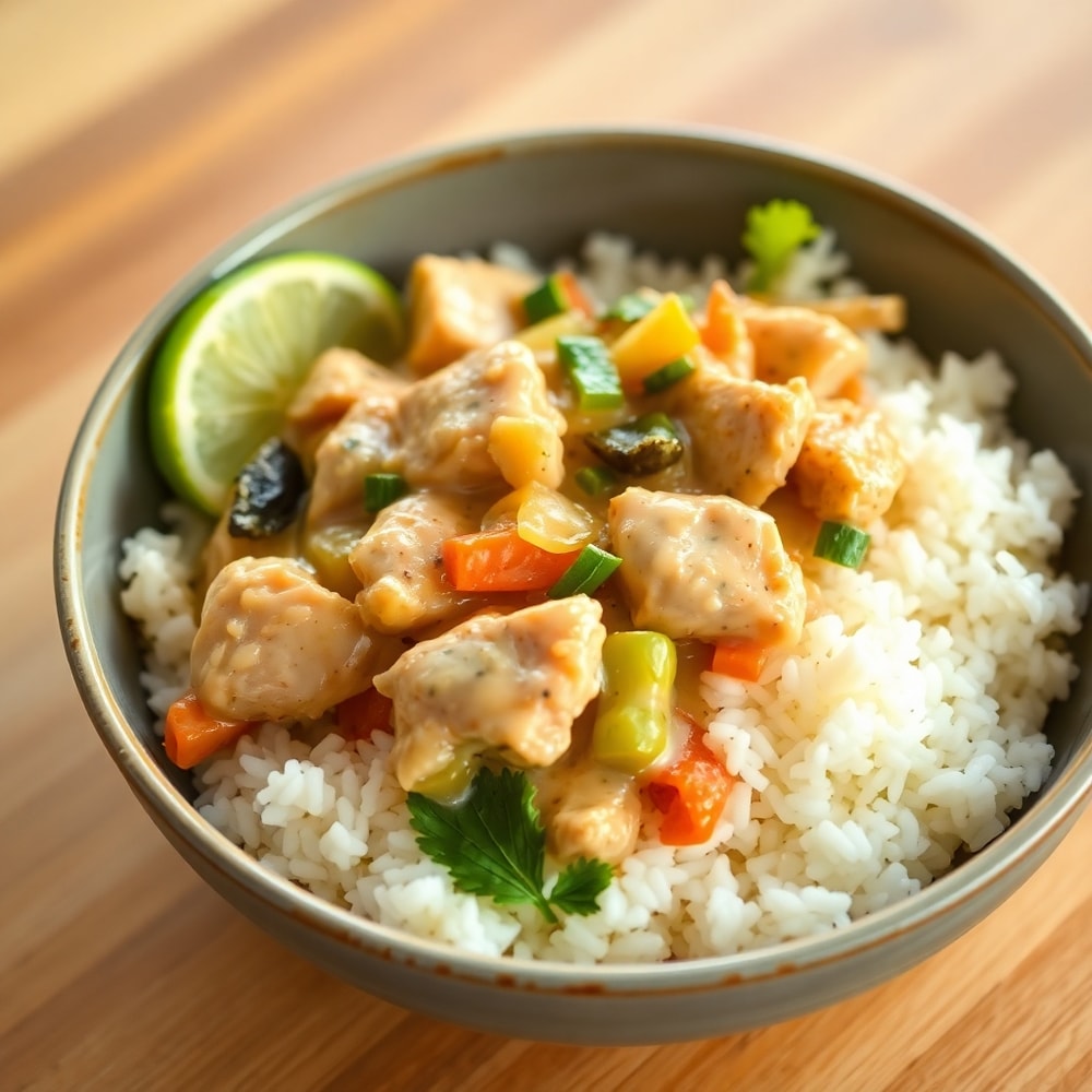 Easy Coconut Chicken Rice Bowl