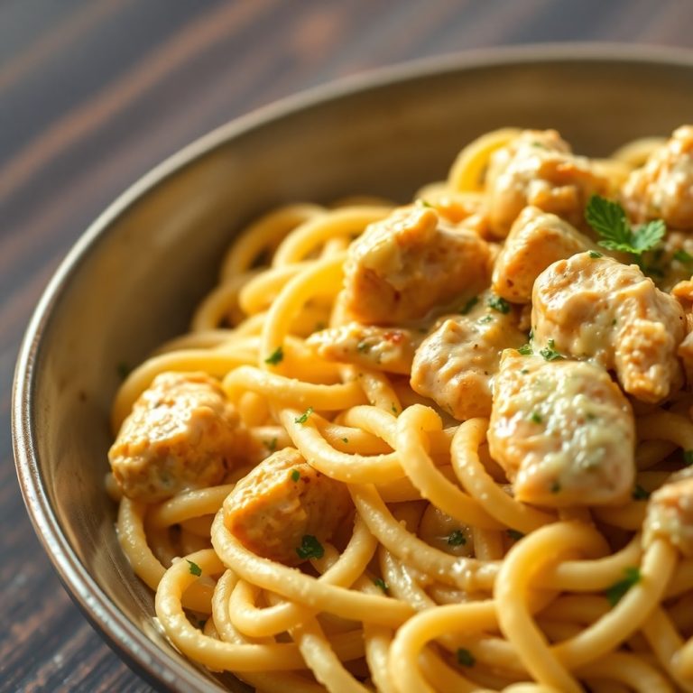 creamy garlic chicken pasta