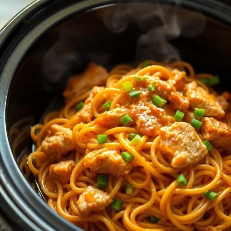 Crockpot Chicken Lo Mein
