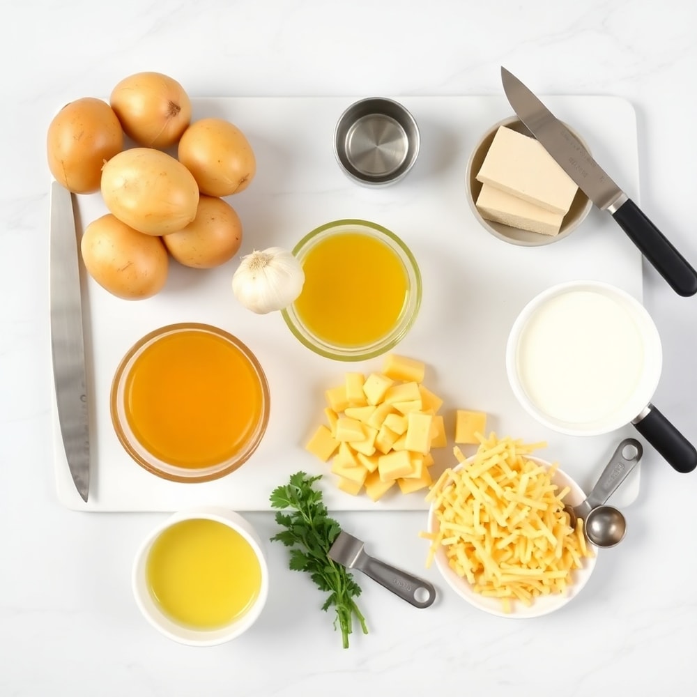 Raw Ingredients for Crock Pot Potato Soup