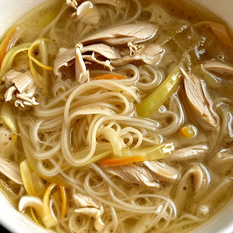 Easy Ginger Scallion Chicken Noodle Soup