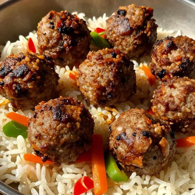 Korean BBQ Meatball Rice Bowls