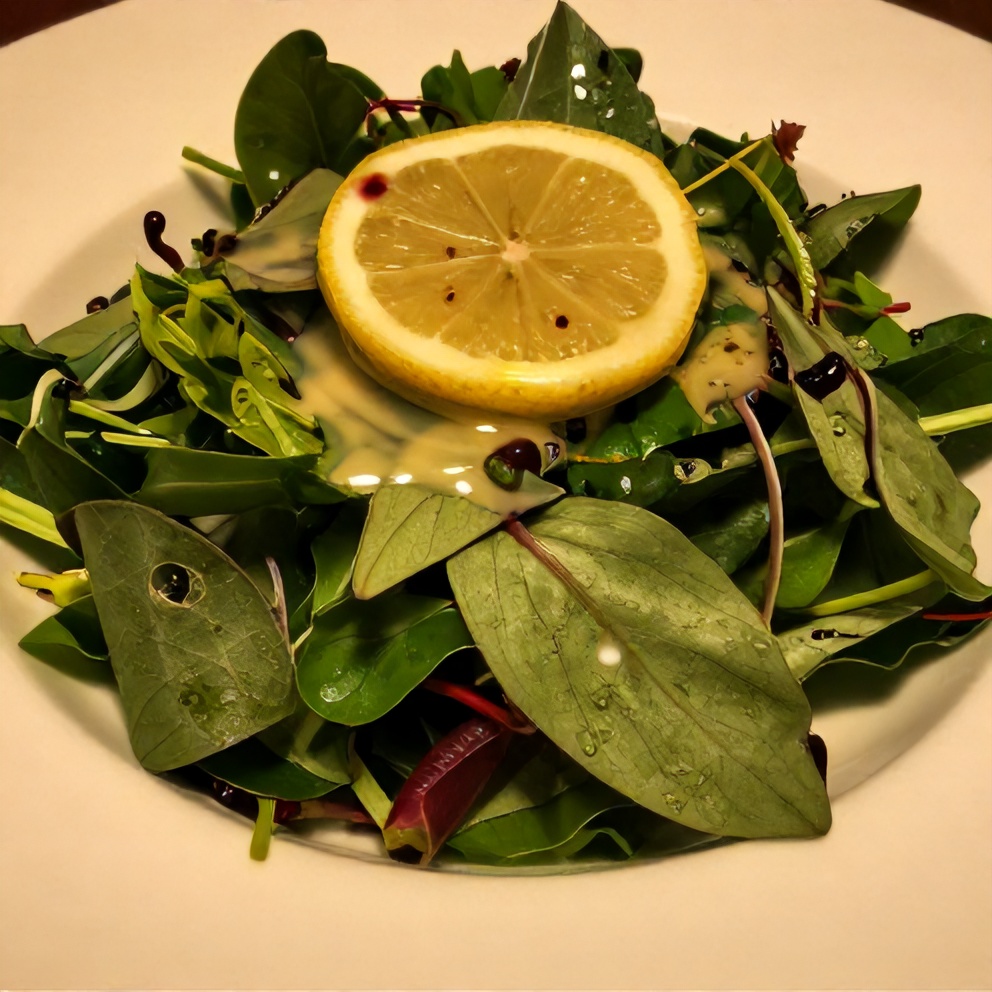 Fresh salad with lemon vinaigrette