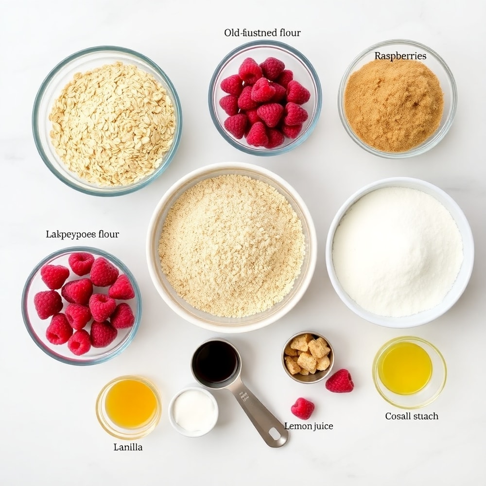 Raspberry Oatmeal Crumble Bars Ingredients