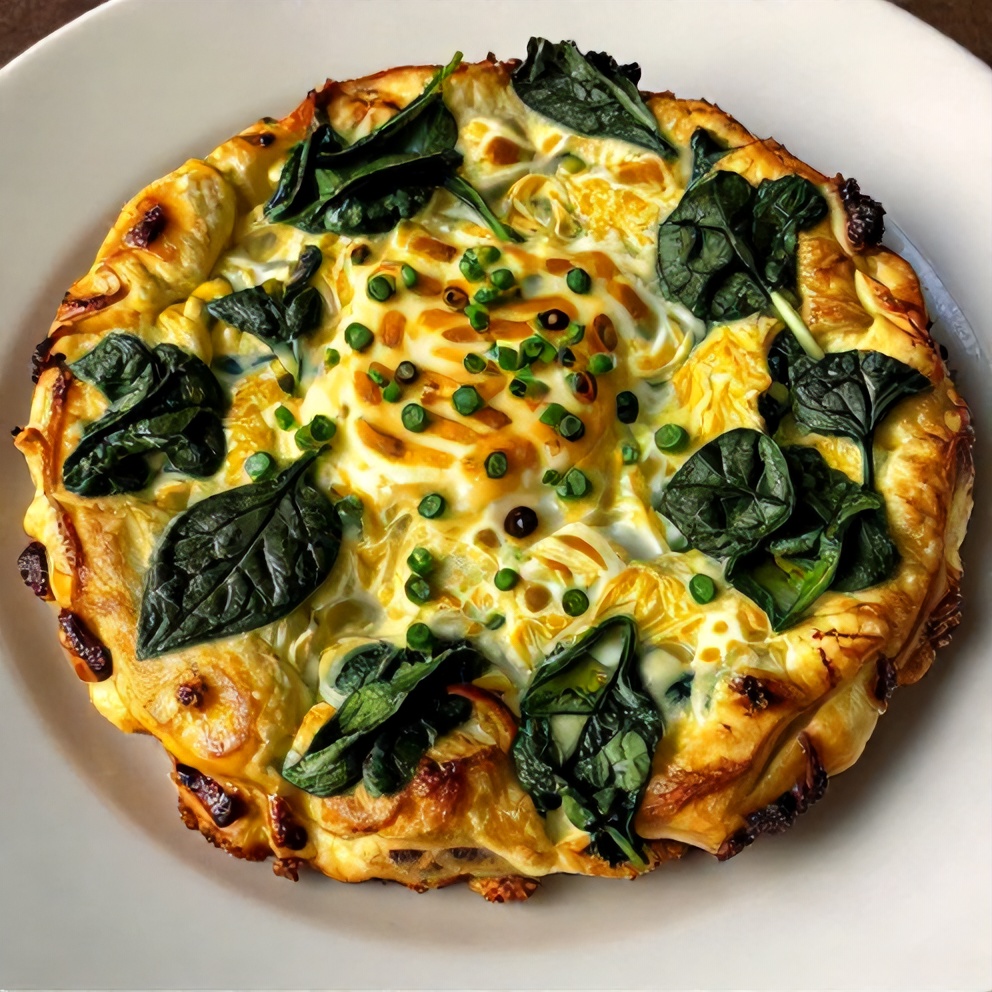 Spinach and Feta Egg Muffins on a plate