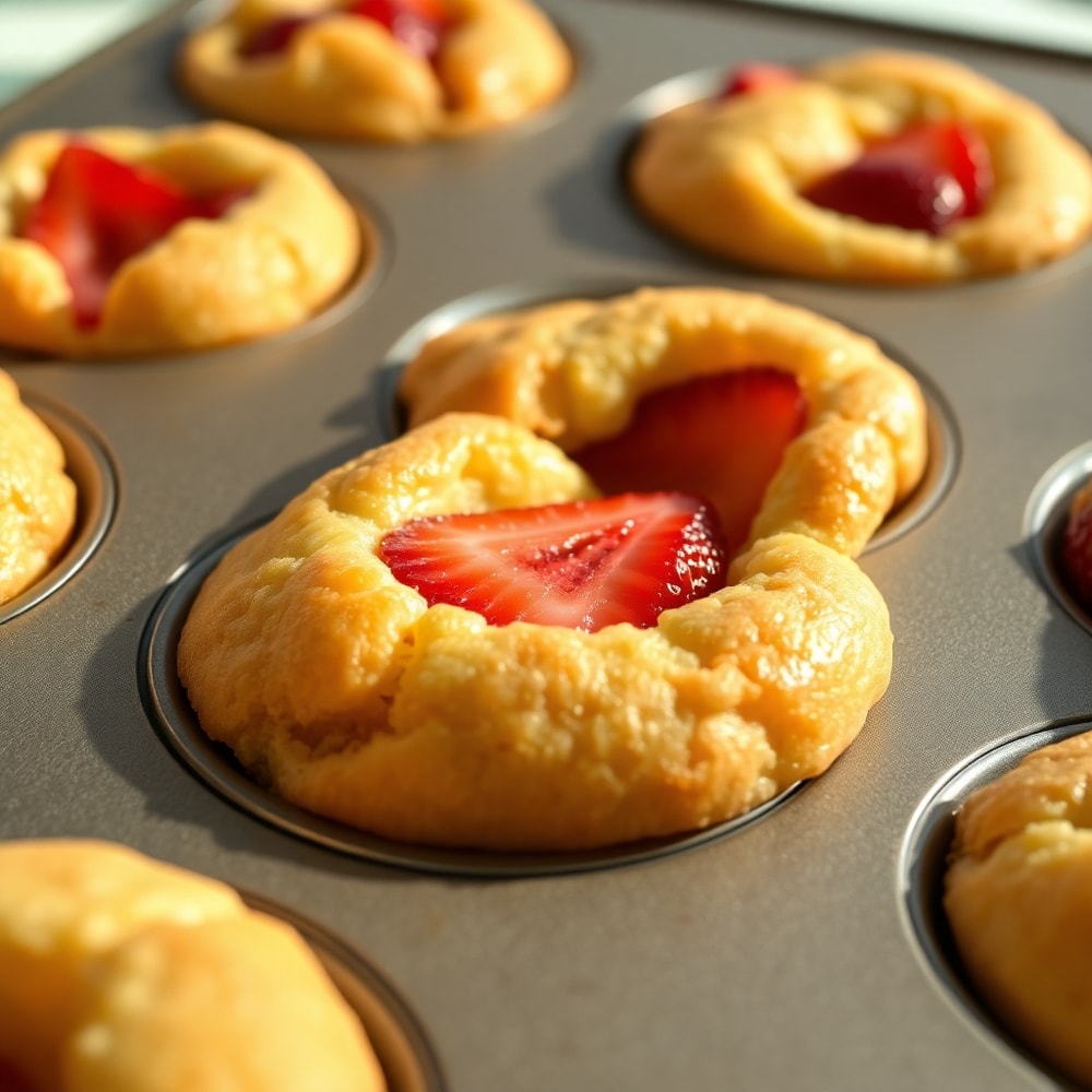 easy strawberry shortcake muffins