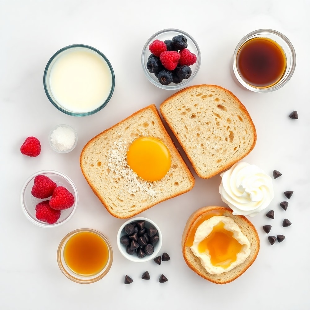 French Toast Cups ingredients including bread, eggs, and cinnamon