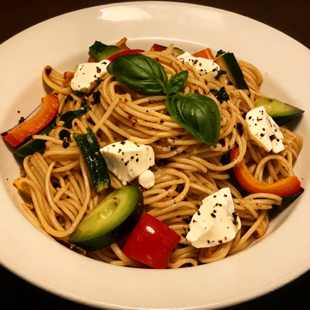 Plated Italian Pasta Salad