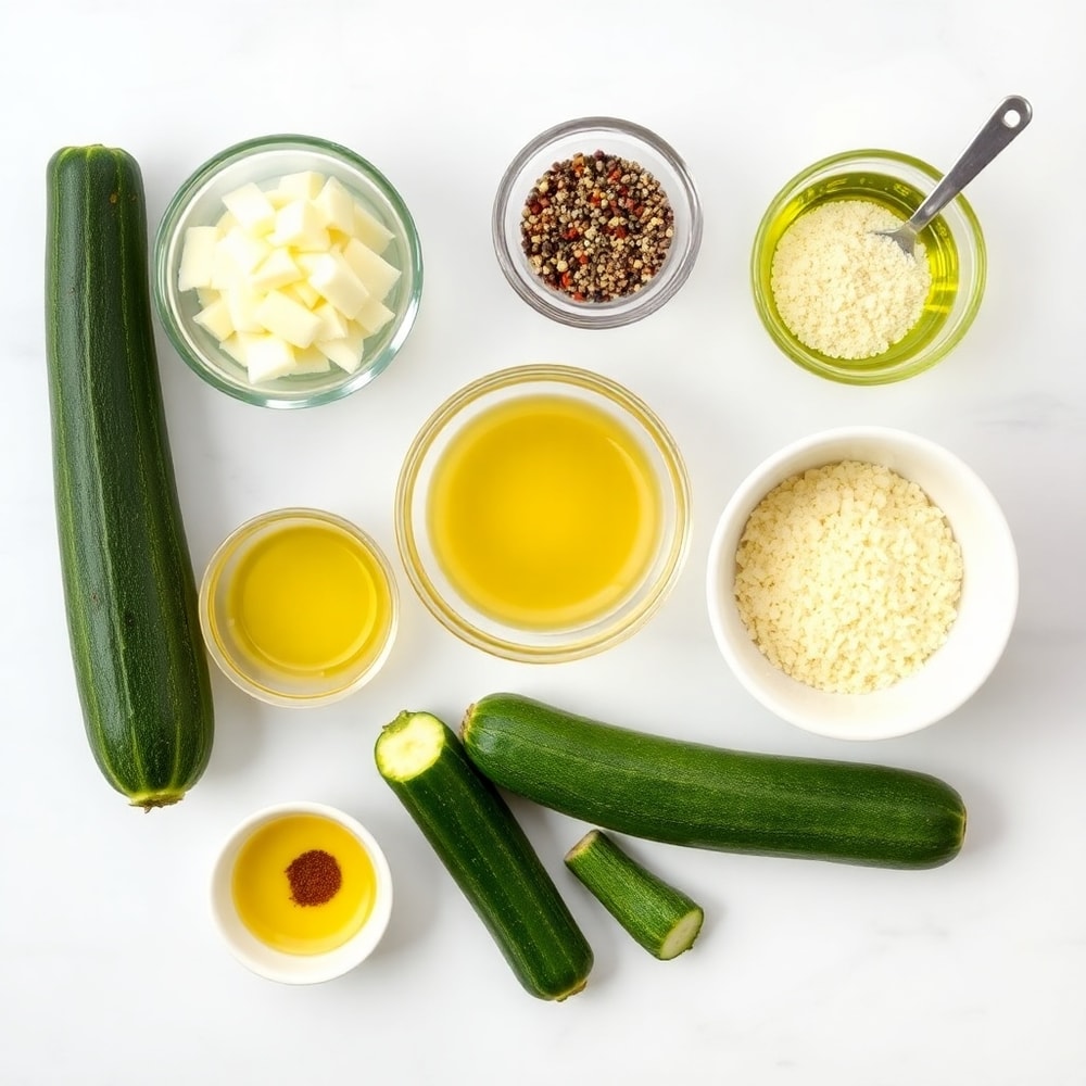 Garlic Parmesan Roasted Zucchini Ingredients
