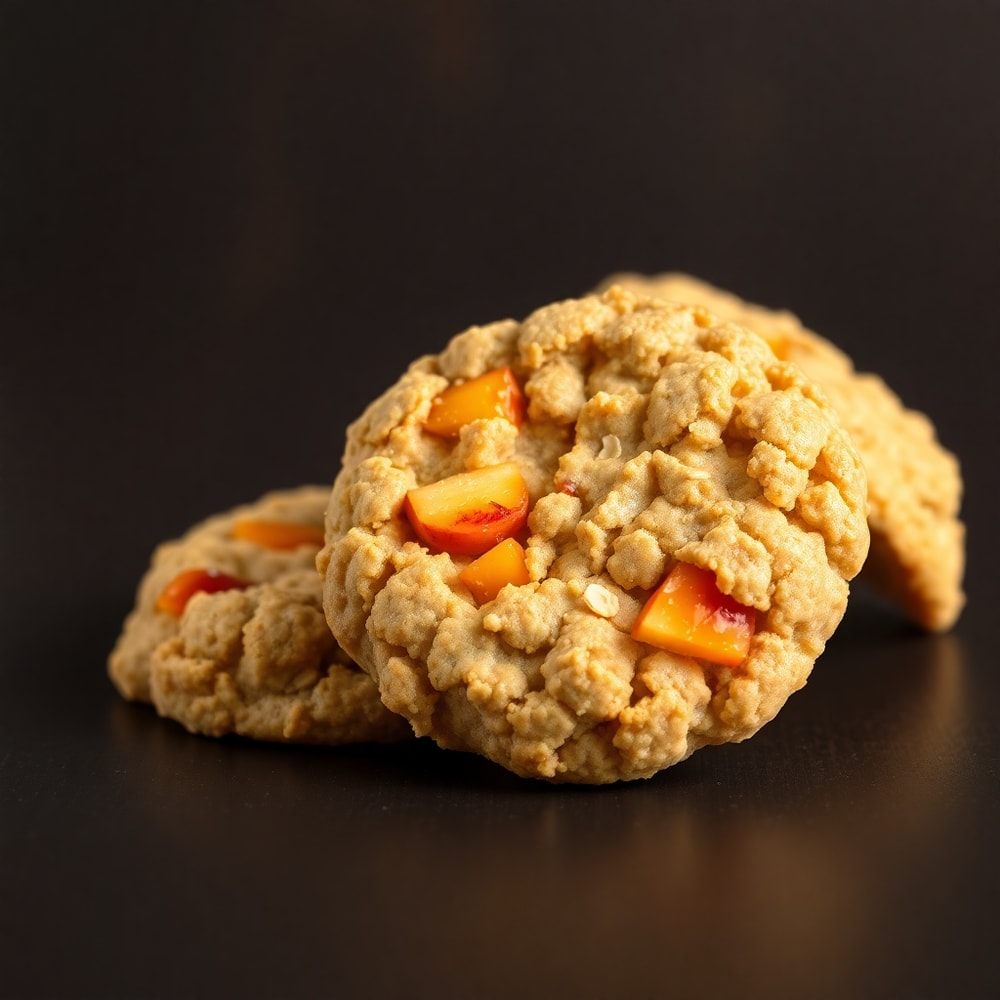 Healthy Peach Oatmeal Breakfast Cookies