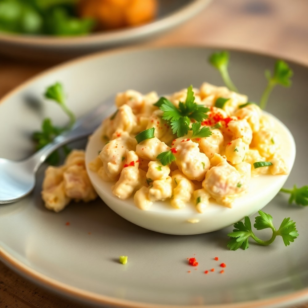 High Protein Tuna Egg Salad Plated