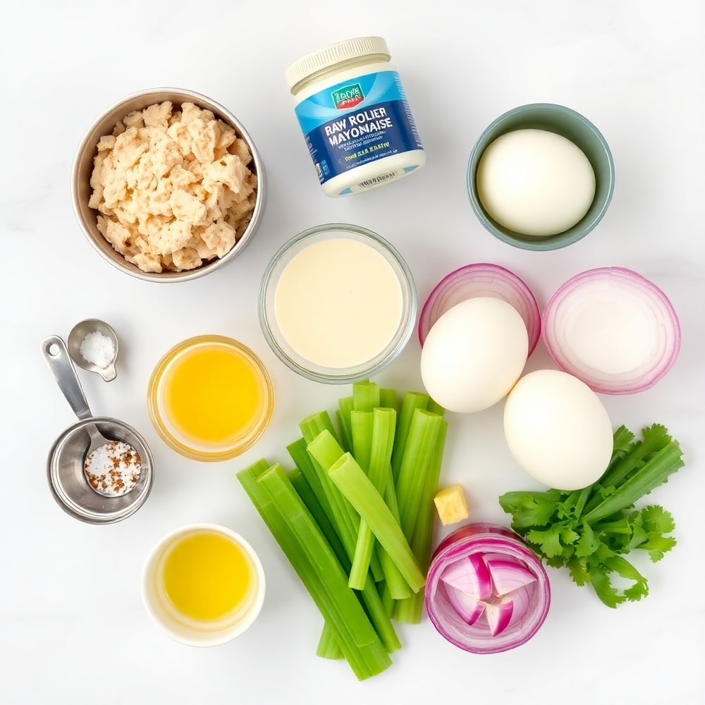High Protein Tuna Egg Salad Ingredients