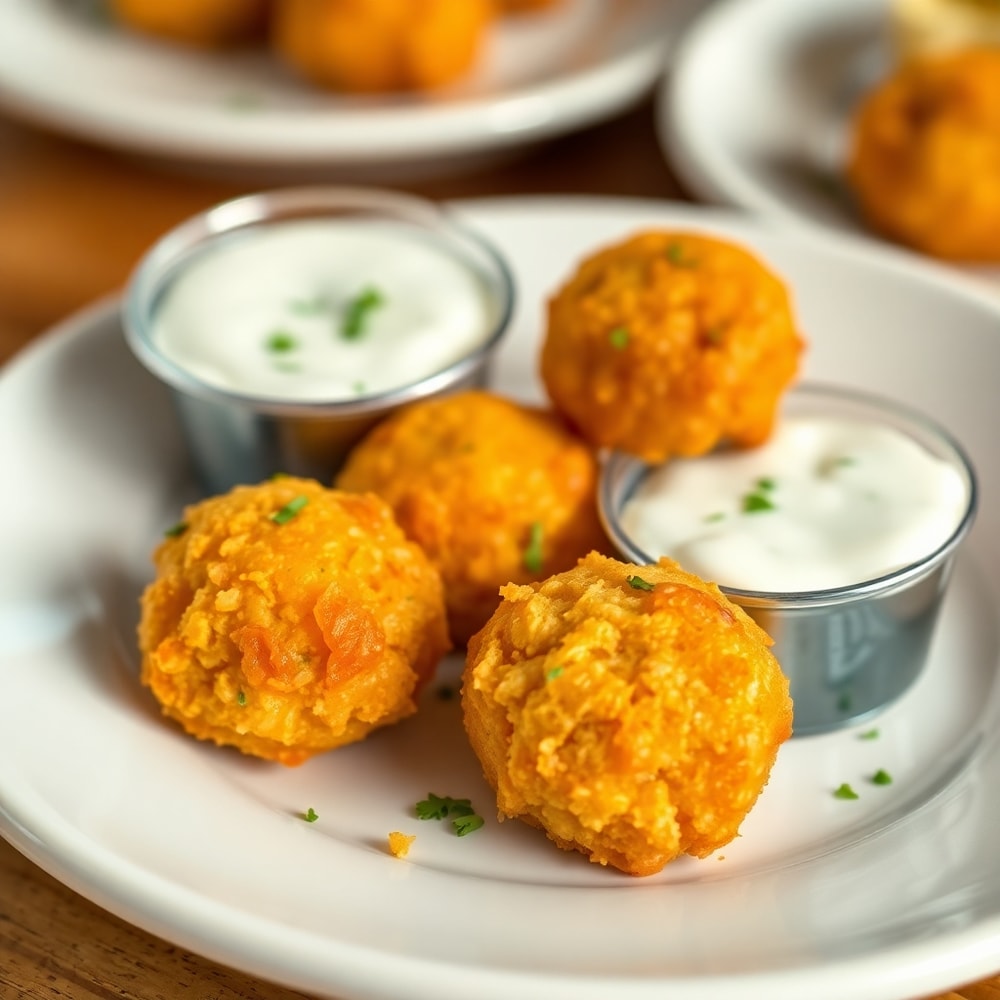 Plated Iowa Party Bites with Parsley Garnish