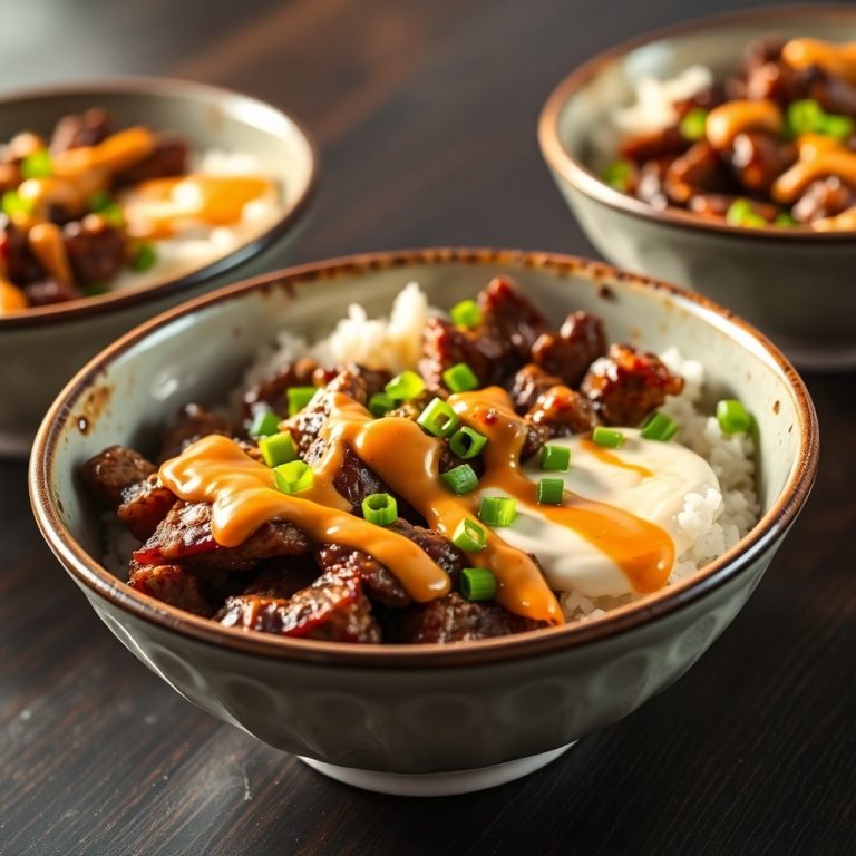 Korean BBQ Steak Rice Bowls