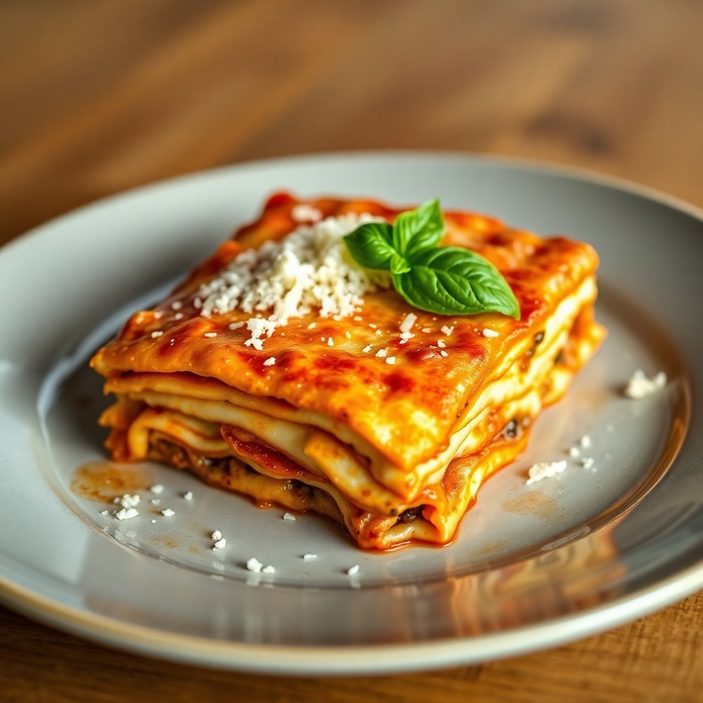 Sliced Million Dollar Lasagna on a plate