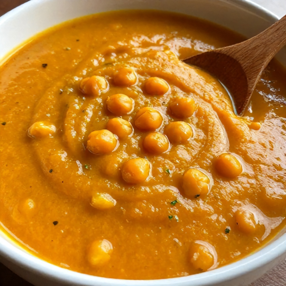 Moroccan Sweet Potato and Chickpea Soup