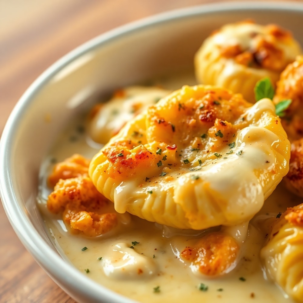 Mozzarella Garlic Butter Chicken Bowties