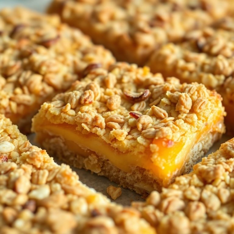peaches and cream crumble bars