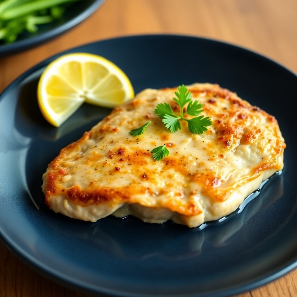 Plated Sheet Pan Lemon Garlic Pork Chops