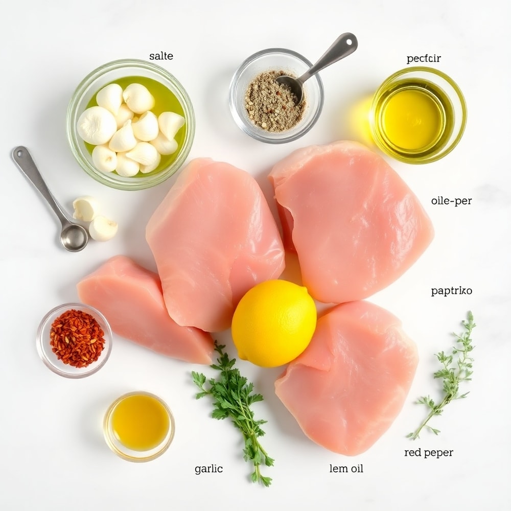 Sheet Pan Lemon Garlic Pork Chops Ingredients