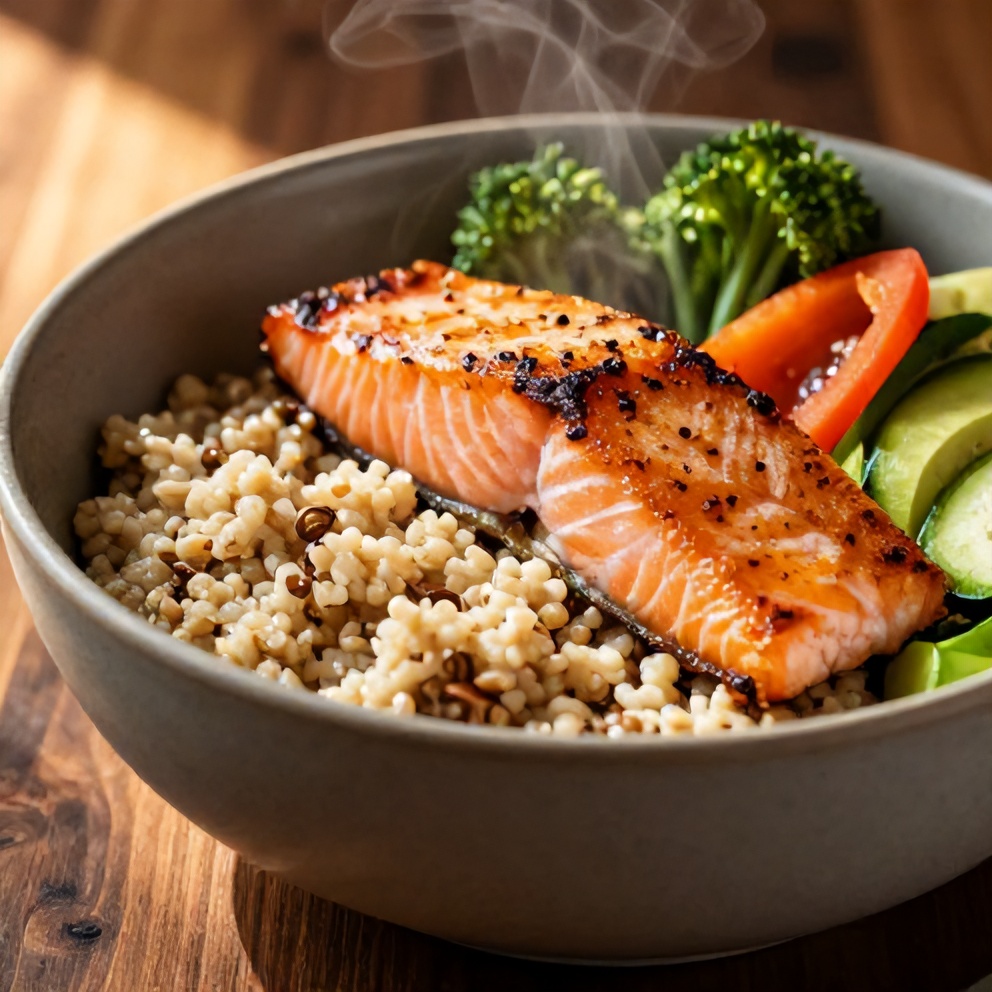 smoked salmon quinoa breakfast bowls