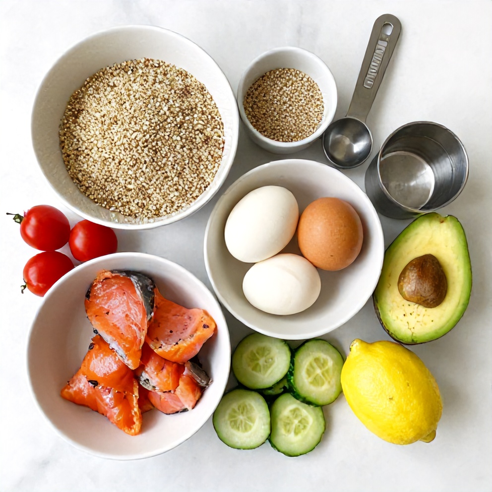 Smoked Salmon Quinoa Breakfast Bowls Ingredients