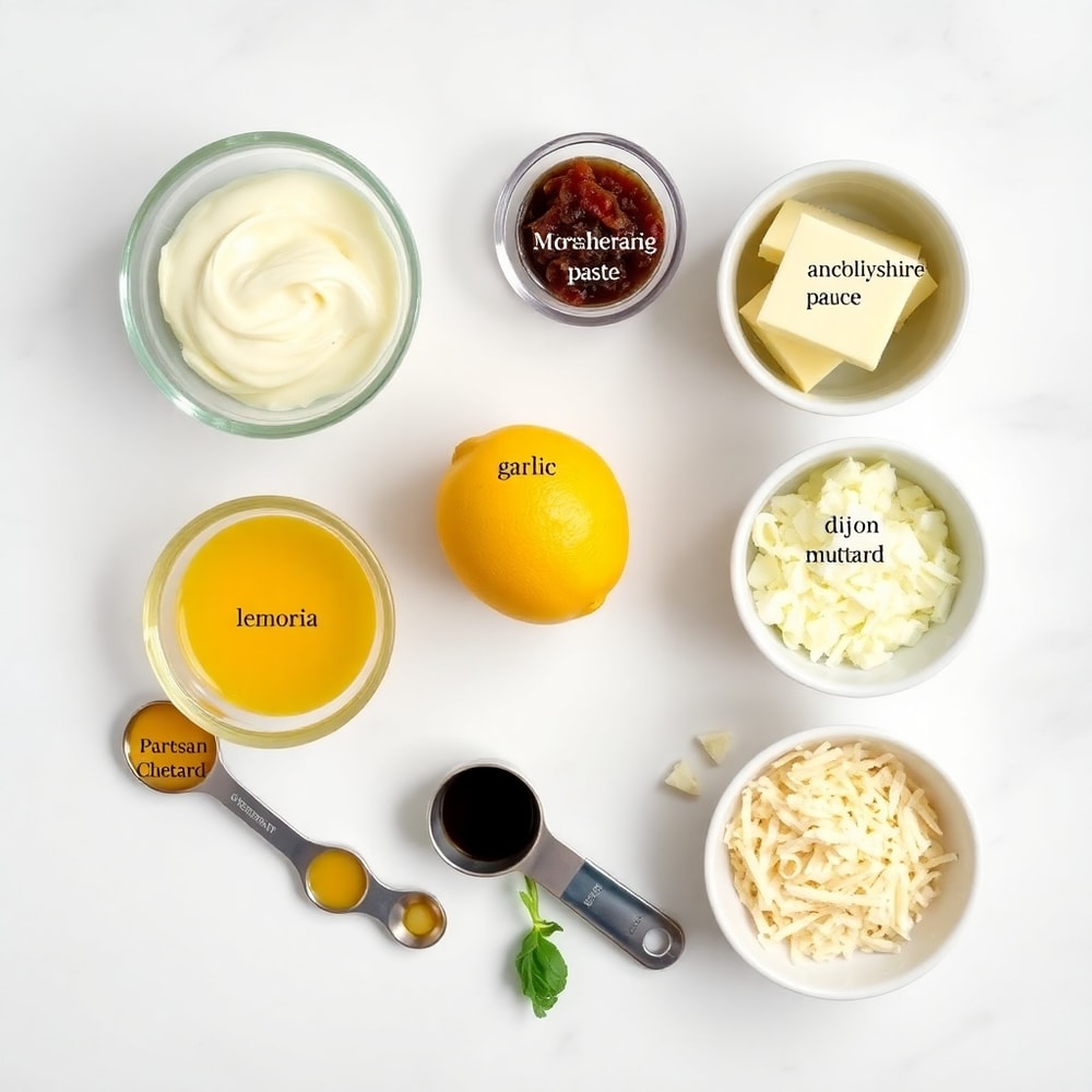 Raw Ingredients for Caesar Dressing Recipe