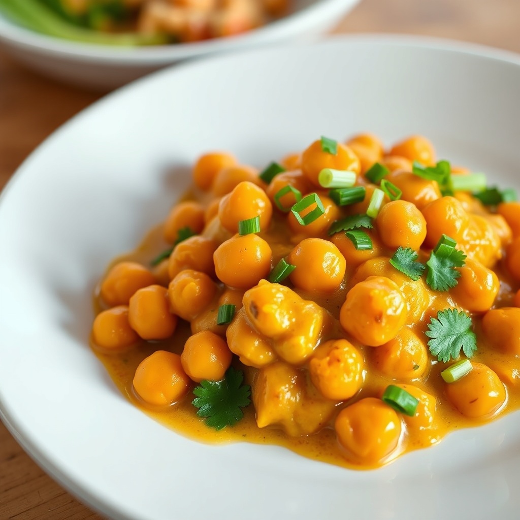 Chickpea Curry on Plate