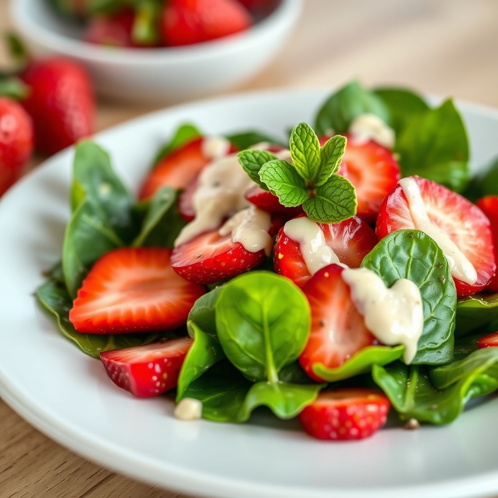Strawberry Spinach Salad with Poppyseed Dressing