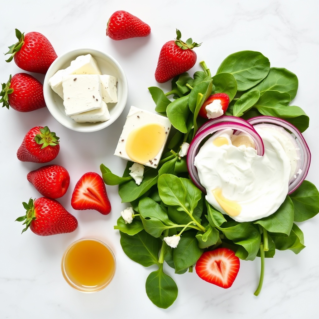 Strawberry Spinach Salad Ingredients
